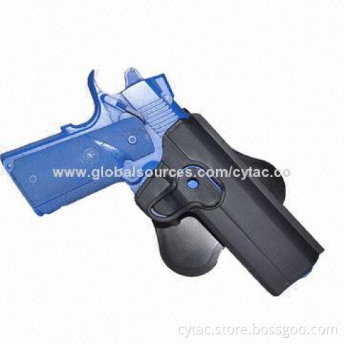 Tactical 1911 Handgun Paddle Holster, Right Hand, Black Color, in Polymer Materials